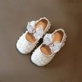 thumbnail image 3 of GYRATEDREAM Girls Toddler/Little Kid Dress Flats Shoes Pearls Bow Girl Ballet Flat Mary Jane, 3 of 6