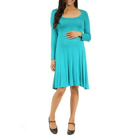 Women's Long-sleeve Maternity Plus Dress