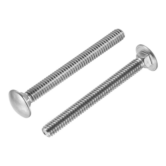 Unique Bargains 1/4-20x2-1/2' Carriage Bolt 304 Stainless Steel Polishing 10 Pack