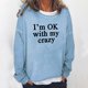 thumbnail image 2 of Sudadera de gran tamaño con estampado de letras y texto divertido para mujer, cuello redondo, manga larga, suelta, blusa individual Fridja hkj2066, 2 of 5
