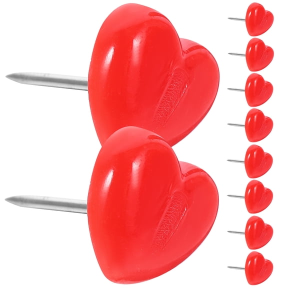 Hytrove Heart Shaped Thumbtacks Multi Function for Educational Activities Artists 150Pcs