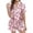 Pink, variant on Halloween Womens Outfits Set Ghost Floral Print Lapel Button Down Short Sleeve Shirt And Shorts 2 Piece Sets Loungewear
