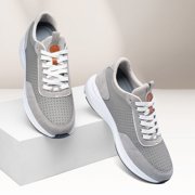 CMR CHAMARIPA Mens Elevator Sneakers - Stylish Height Increasing Shoes - Gray Suede Leather Sneakers 8 CM / 3.15 Inches