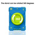 thumbnail image 5 of Dteck Case for iPad 9.7" 2018/2017, Heavy Hybrid Rugged Shockproof Case with Handle Kickstand/Adjustable Shoulder Strap for iPad 6th Gen/iPad 5th Gen 9.7", Blue+Green, 5 of 7