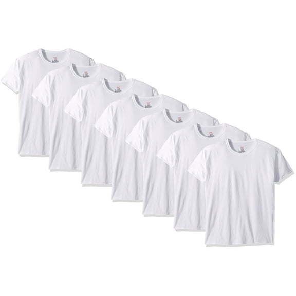 Hanes Men's Classics ComfortSoft Tagless Tees, (7-Pack) White, XX-Large