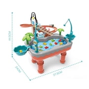 Kid Water Table, Fishing Table Kids Sand Water Table Toys for Toddlers, Summer Splash Pond Showers Sand Activity,Beach Toys, Interactive Beach Toys for Kids Ages 4-10