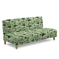 thumbnail image 3 of SCRAWLGOD Elephant Shamrock Print Sofa Cover Armless Couch Slipcover for Pets Stretch Non Slip Furniture Protector Washable Sofa Slipcover, 3 of 9