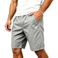 thumbnail image 2 of Men's Flex Casual Cargo Shorts, Lightweight Water Resistant Golf Shorts,Comfortable Stretch Waist Work Shorts with Multi-Pocket Light Gray XL, 2 of 9