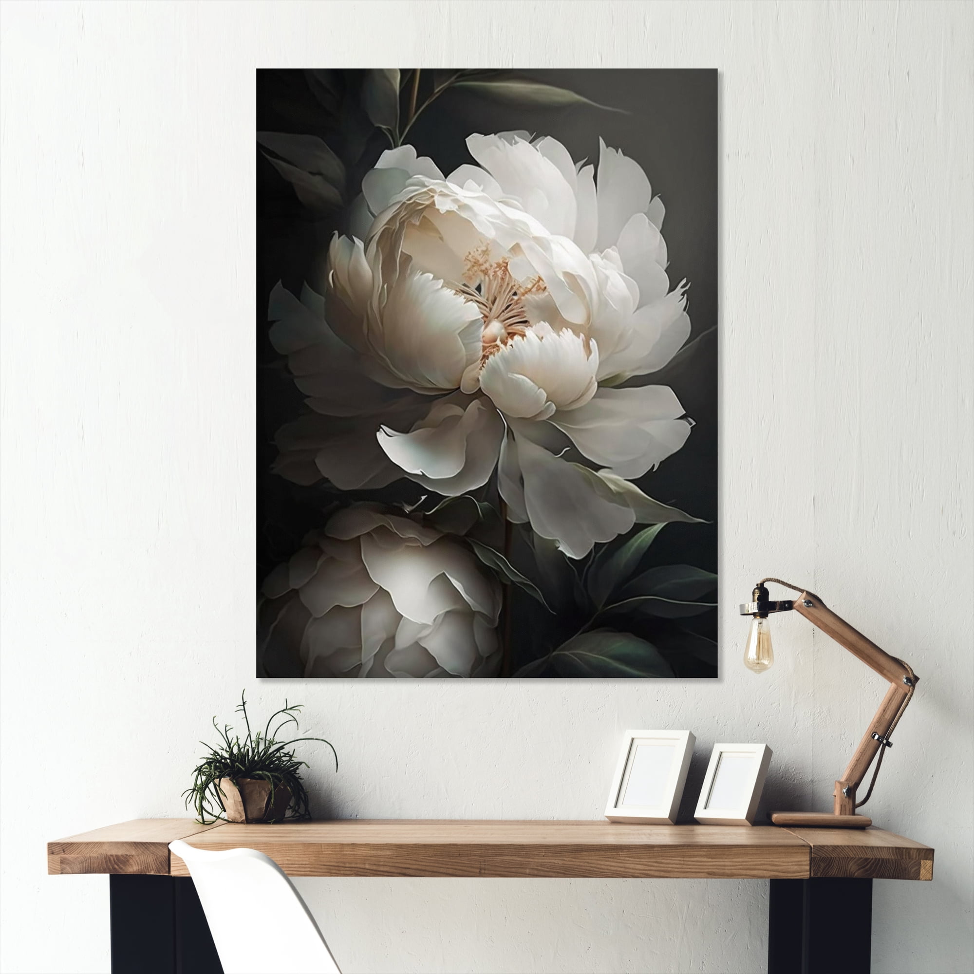 Designart Peony Flower III Canvas Wall Art