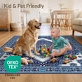 thumbnail image 4 of ODIKA 8'x10' Ultra-Soft Area Rug, Front Door Ru Boho Geometric Mosaic Tasseled Trellis Border Entrance None Washable, Bare feet friendly, Silk-Touch for Bedroom, Under Sectional, 4 of 7