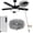 Gray, variant on Ceiling Fan Cleaner Duster with Extension Pol, 12 to 51 Inch Duster Length, Microfiber Dusters for Cleaning Fan , Cobwebs, Walls, Windows & High Ceilings, Removable, Blue