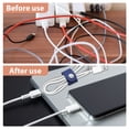 thumbnail image 4 of 24Pcs 4 Colors PU Leather Data Cables Storage Bands Cable Ties with Metal Button Flat Mixed Color 79.5x18x5.5mm 6pcs/color Diy, 4 of 6