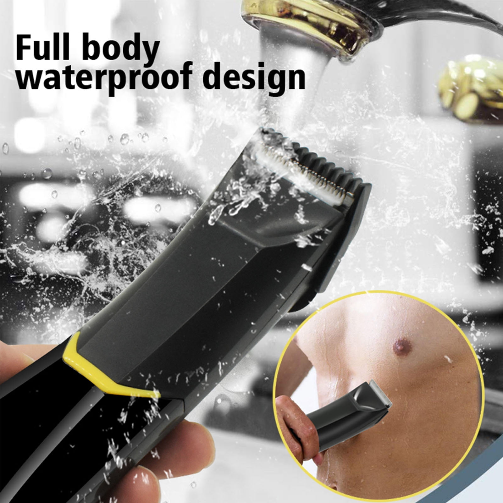 lanema Intimate for Razor for Men Wet/Dry Body Groomer Testicle for Razor with LED Ligh