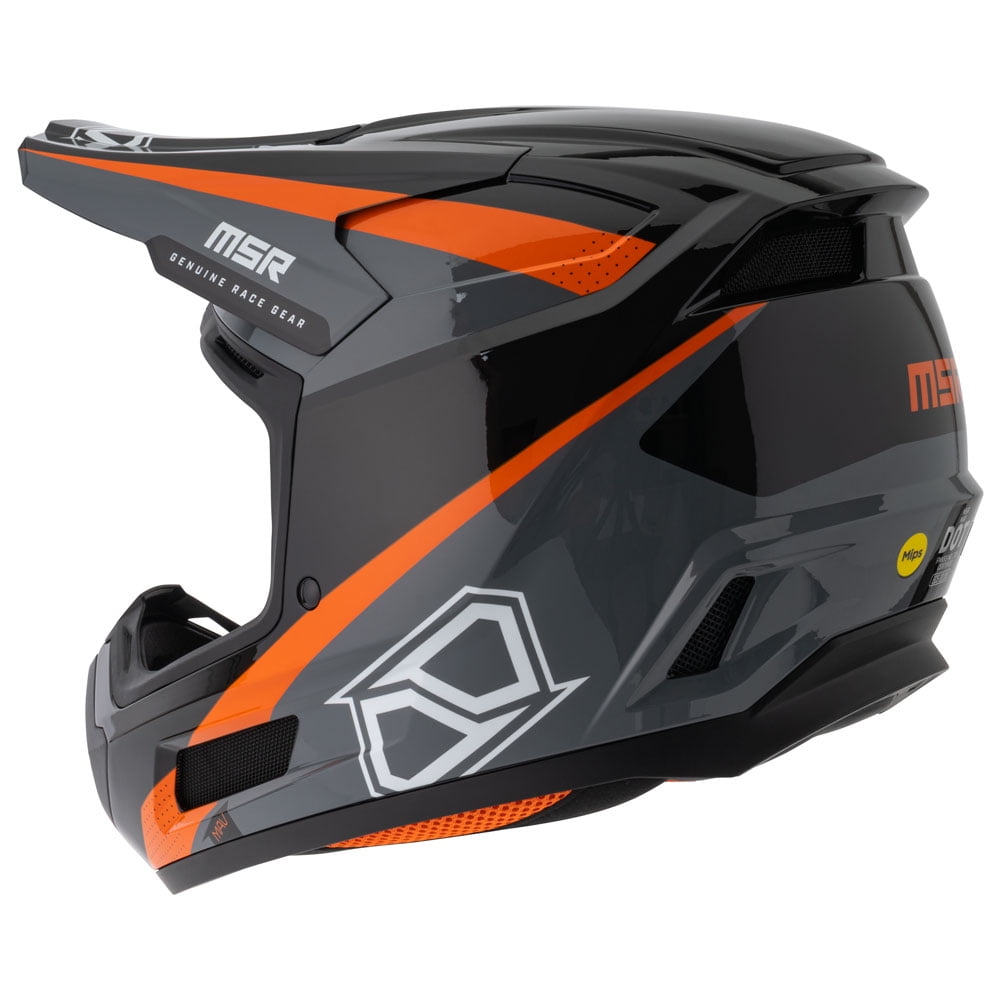 MSR™ Mav Inertia Dirt Bike Motocross Helmet w/MIPS X-Small Black/Grey/Orange