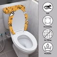 thumbnail image 3 of HELLHERO Halloween Icons Cover Pack of 2 Stretch Bathroom Toilet Cover Set with Elastic Bottom for Elastic Edge, 3 of 8