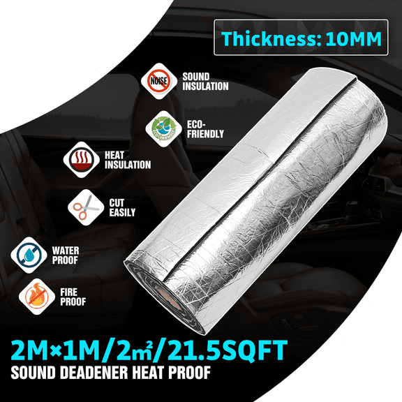 394 mil 40"×80" Sound Deadening,Aluminum Foil Finish Automotive Sound Deadener,Noise Insulation and Vibration Dampening Material