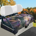 thumbnail image 2 of Yuyamidu Hummingbird Golf Cart Seat Covers 2 Passenger Purple Flowers Replacement Seat Cover for Club Car, Winter Warm Golf Cart Seat Towel Blanket Accessories, 2 of 8