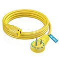 thumbnail image 1 of Maximm Cable Cable De Extensión De Enchufe Plano Giratorio 360 De 6 Pies, Cable De Alimentación De 3 Clavijas Con Conexión A Tierra, Cable De Alimentación De 16 Awg, Amarillo, Certificado Ul, 1 of 1