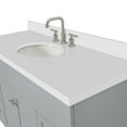 thumbnail image 3 of Ariel Hamlet 55 In. Oval Sink Vanity With White Quartz Countertop In Grey, 3 of 10