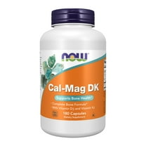 NOW Supplements, Cal-Mag DK with Vitamin D-3 and Vitamin K-2, Supports Bone Health*, 180 Capsules