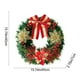 thumbnail image 3 of Corona de Navidad 40cm | Lazo y flor festivos de oro rojo | Colgante de pared de puerta de aguja de pino verde artificial | Decoración navideña para el hogar | Plástico duradero, fácil de colgar |, 3 of 7