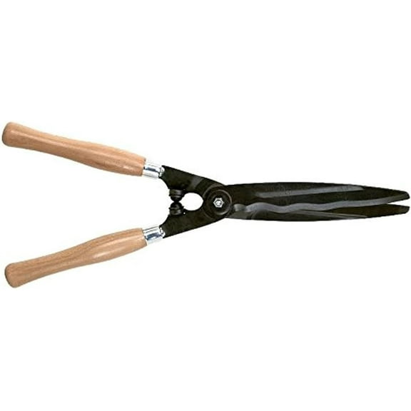 Bahco P57-25-W-F Traditional Hedge Shears, Wood Handles, 21", Wavy Blade