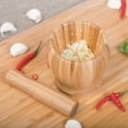 thumbnail image 5 of Juego de mortero y maja de tamaño pequeño con tapa, herramientas para molinillo de especias para mezclar hierbas y especias, tazón de molienda, prensa de utensilios, 5 of 5