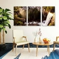 thumbnail image 4 of IDEA4WALL 3 Piece Nature Canvas Wall Art Waterfall in Forest Canvas Prints Modern Home Wall Decor, 16"x24", 4 of 5
