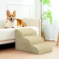 thumbnail image 2 of Dog Stairs for Small Dogs, High Density Foam Dog Steps, Extra Wide Non-Slip Pet Ramp for High Beds Or Couch, Soft Doggie Ladder for Dogs Injured, Older Pets, Small Cats, 2 of 7