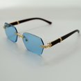 thumbnail image 1 of Gafas de sol cuadradas sin marco, gafas de moda para mujer, gafas de sol con protección solar degradada, 1 of 1