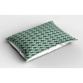 thumbnail image 2 of Ambesonne Geometric Pillow Sham 2 Pack, Circles and Triangles, 36"x20", Pale Green Dark Teal, 2 of 3