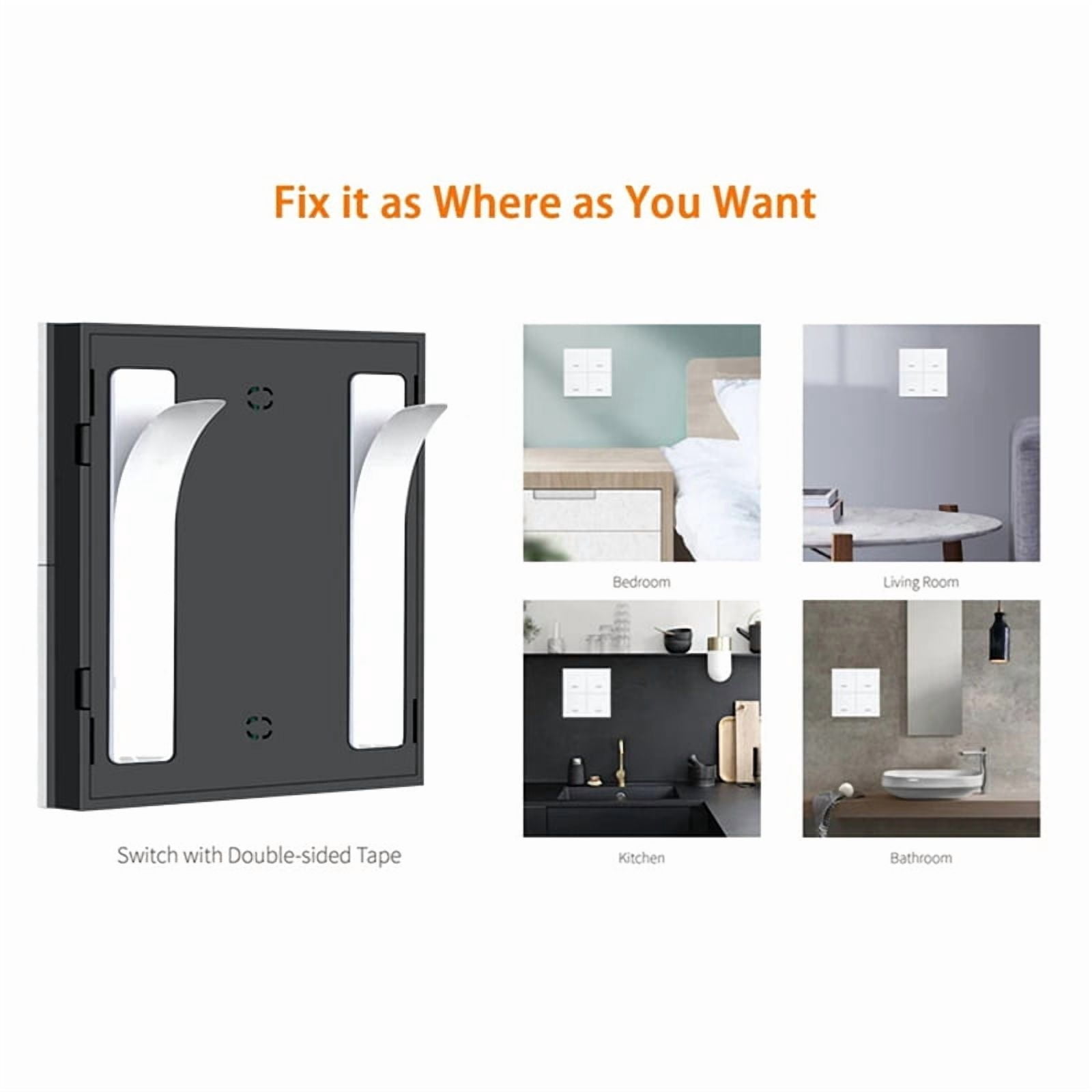 3X Tuya ZigBee Smart Scene Switch 4 Gang Smart Switch 12 Scene Switch Push Button Controller Supports Home Assistant