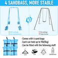 thumbnail image 6 of G TALECO GEAR Foldable Swing Stand for Kids, Toddler Swing Frame, Metal Swing Sets for Backyard, Outdoor/Indoor, Fits for Most of the Toddlers Swings, Blue, 6 of 8