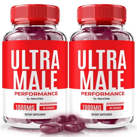 (2 Pack) Ultra Male Gummies, Maximum Strength Supplement to Boost Health and Performance, UltraMale Potent 1000MG, All Natural Gummy Pills, Ultra Gomitas Reviews (120 Gummies)