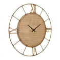 thumbnail image 3 of Indira Bronze Woven Metal Round Roman Numeral Wall Clock, 3 of 6