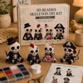 thumbnail image 2 of 3D Beaded Skeleton DIY Kit, Cute Skeleton Bead Craft Set, Beginner Friendly Halloween Beading Set with Beads Wire Needle Instruction, Handmade Skeleton Figurine Making Kit for Home Decor Gift, 2 of 10