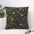thumbnail image 4 of Pofeuu Bumblebee Print Double-sided plush pillowcase Square Throw Pillow Covers Pillows Cover for Living Room Bedroom Sofa Couch Cushion Cover（No pillow core）-22"x22", 4 of 7