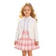 thumbnail image 3 of Shqvo Kids Girls Preppy Plaid Pleated Skirt with Builtâin Short Liner, Fashion Versatile School Uniform Mini Skirt for Elementary Students, for Girls 5â16 Years Campus Outfit, 3 of 3