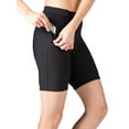 thumbnail image 3 of Terry Touring Bike Short Regular 8" Long Womens Padded Cycling Shorts for Women  Compression Pockets Leg Grippers, 3 of 8