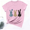 thumbnail image 6 of AKOEE Easter Outfits for Women Teen Girls Cute Floral Bunny Printed Short Sleeve Tops Graphic Basic Tee Shirt (S, Pink 01), 6 of 6