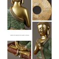 thumbnail image 2 of Adornos de estatua de Buda, coleccionables artesanal de resina, escultura Premium para inauguración en hogar, festivales de oficina en estilo 2 BLESIY Estatua de Buda de pie, 2 of 3