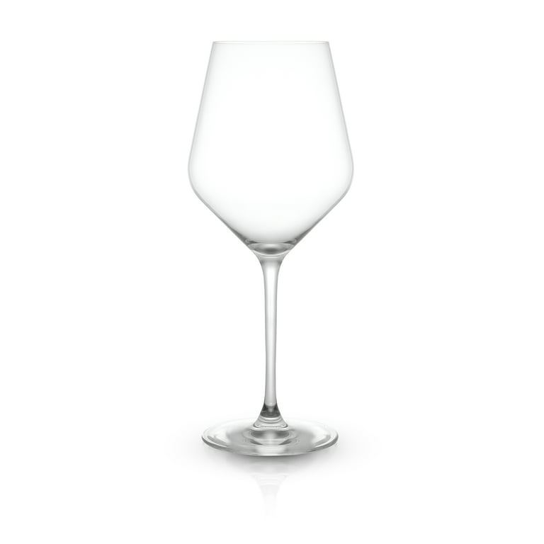 Joyjolt Geo Crystal White Wine Glasses - 14 Oz - Set Of 4 European Crystal Wine  Glasses : Target