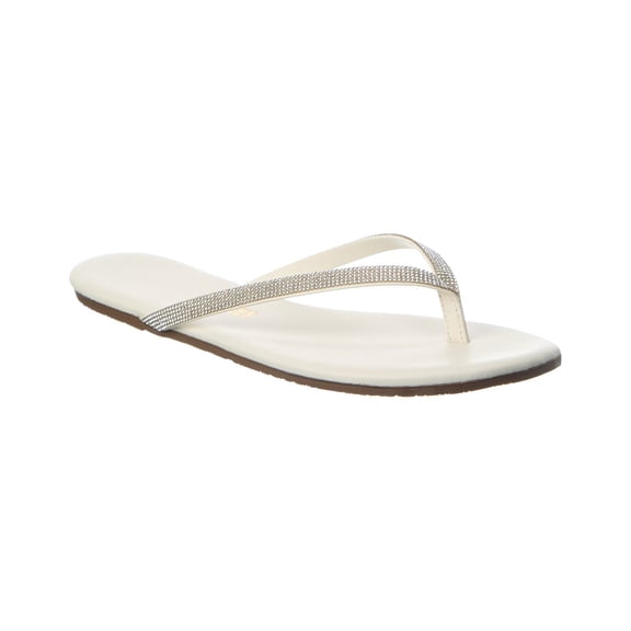 TKEES Infinity Lily Leather Sandal, 8, White