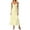 Z-Yellow725, variant on JIAYUE Women's Dress Bohemian Style Summer Slim Fit Spaghetti Strap Square Collar Casual Ankle-Length Flowy Hem Stylish Female Dresses