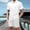 White, variant on Hodliday Outfits Vacation 2 Piece Sets 14 Man V-neck Short Sleeve Shorts Striped Plaid Suit Navy 2X