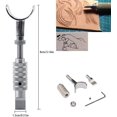 thumbnail image 2 of Cuchillo giratorio ajustable Cuchillo giratorio para tallar Práctico cuchillo giratorio de corte de cuero de acero inoxidable ajustable Herramienta de trabajo artesanal de cuero con llave hexagonal para bricolaje Herramienta de trabajo de cuero tallado artesanal brillar Electrónica, 2 of 4