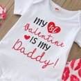 thumbnail image 5 of Toddler Boy Valentines Day Outfit Lover Themed Letter Embroider Long Sleeve Romper Top Pant 2pc Set Cute Baby Girl Clothes for Boys Girls 3-6 Months, 5 of 8