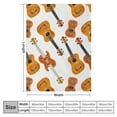 Dvbnli Guitar Throw Blanket,Ukulele Hawaiian Guitar with Brown Wood