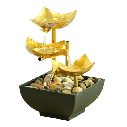 Ciwanning Mini Garden Waterfall Fountain With Stones For Office Desk Decoration Gift