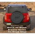 thumbnail image 3 of CAM friendly - 35-in - Ford BRONCO - US Made SpareCover® - Brawny Series - Black on Black - Heavy Vinyl Denim Texture - High Endurance Tire Cover, 3 of 6